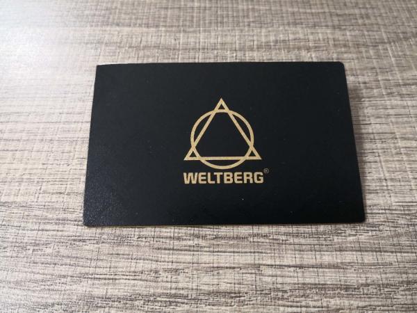 0.2mm Gold Metal RFID Card For Door Entrance Gym Locker