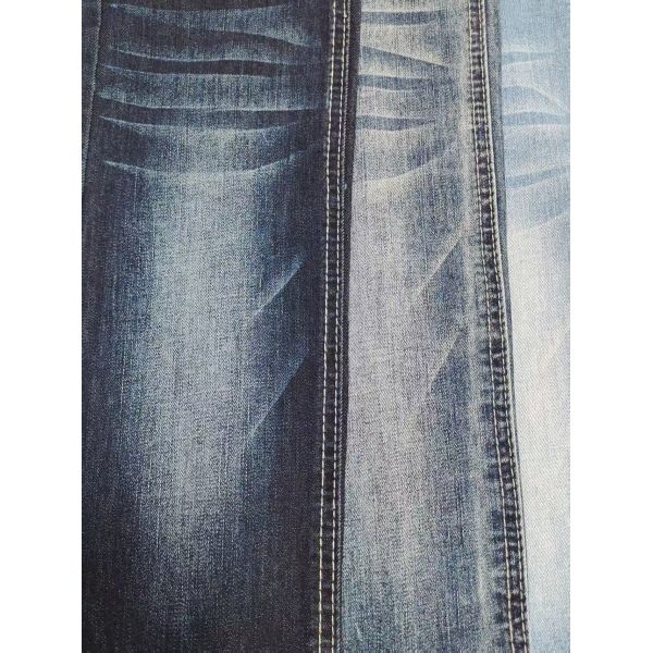 9.7oz Spandex Slub Yarn 65%Cotton Denim Fabric 10S Shrink Resistant For Lady Jeans