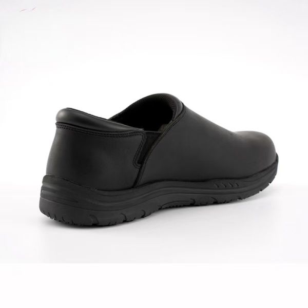 Men Chef Work Shoes Genuine Leather Kitchen Safety Shoes Slip Resistant