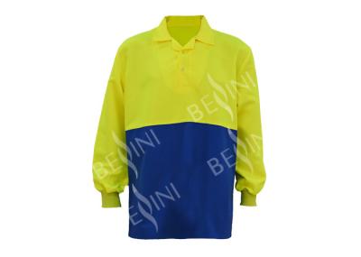 Two Tone Outdoor Custom Work Shirts Fluroscent Yellow Australian Size / Length