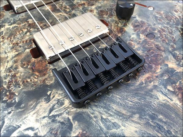 Custom Earts Electric Guitar with African Mahogany Body Black Hardware