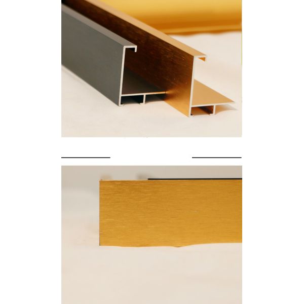 Customized Golden Color Aluminum Frame for Home Decorative Wall Picture Presentation