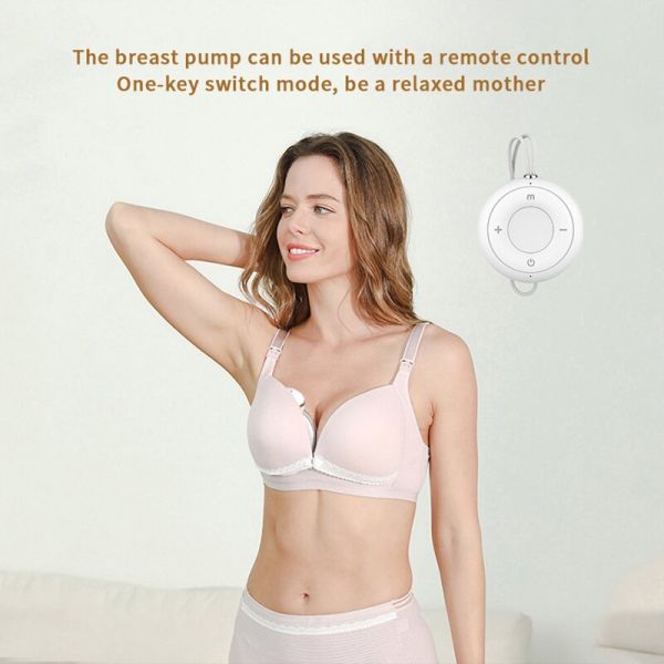 200g White Wearable Hands Free Breast Pump Double Breast Milk Electric Feeding Pump