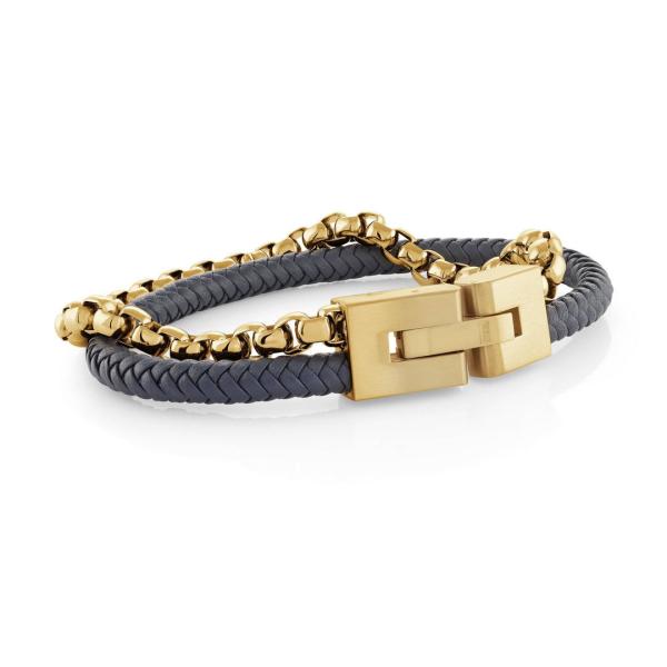 Bracelet en cuir tissé pour hommes rétro avec boucle magnétique Bracelets Unisexe
