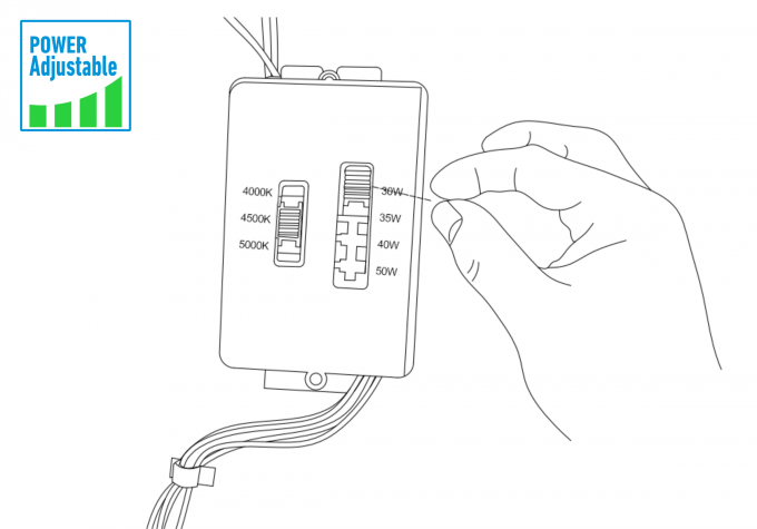 140W LED Lumières linéaires haute baie 4000K Température de couleur Blanche en poudre Acier peint