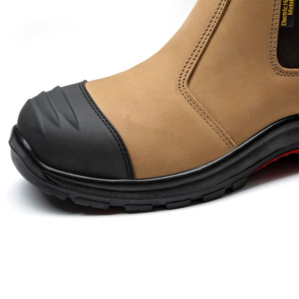 Chaussures de sécurité de construction en cuir authentique en acier pouce S3 Chaussures de sécurité pour soudage