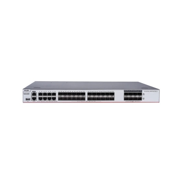 High-Performance Ruijie Switch With 24 SFP 8x10G Ports Advanced L3 Routing Security
