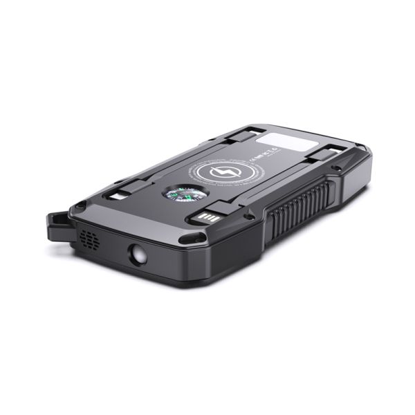 Outdoor Solar Power Bank 10000mAh IPX65 Waterproof 22.5W Fast Charge Power Bank With Compass