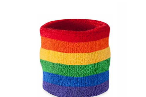 Beautiful Sports Wrist Sweatbands Embroidery Logo Design SGS Certification