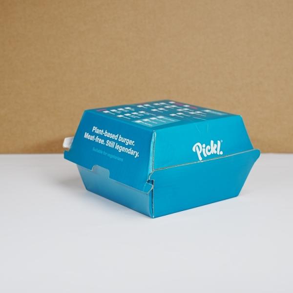 Emballage de boîtes de hamburgers fast food avec dossiers personnalisés personnalisation biodégradable