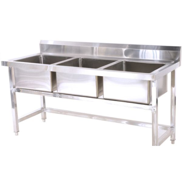 Стойка 80cm раковины нержавеющей стали кухни бара отеля тройная 90cm 100cm