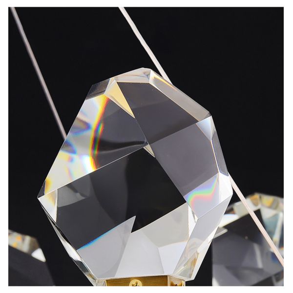 Modern Circle Rectangle Chandelier Lighting Living Dining Room Diamond Crystal Hanging Lamp(WH-CY-185)