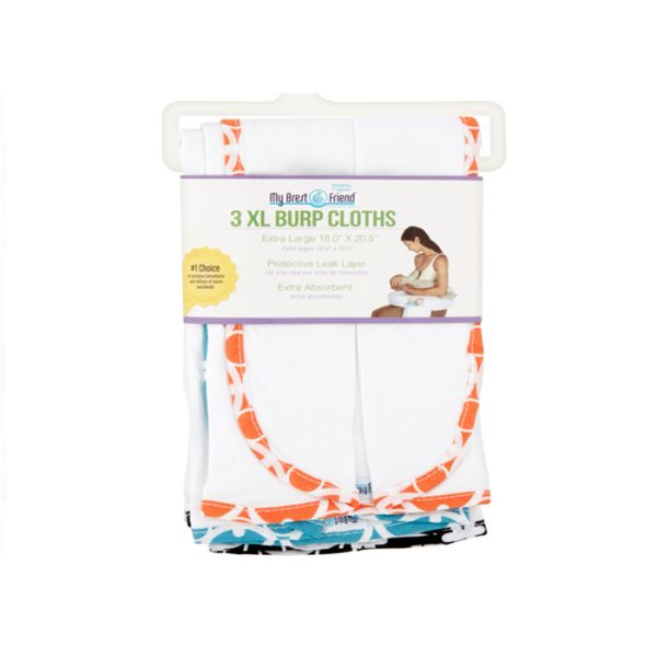 Extra Large Cute Baby Boy Burp Cloths , 3 Count Baby Burp Rags 18.0