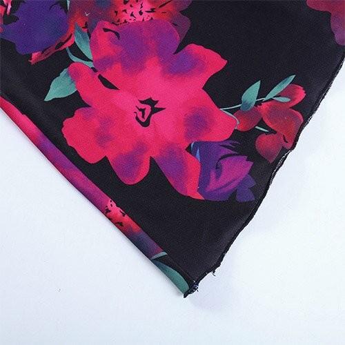 OEM maufactory European and American  polyrster sleeveless short skirt sexy V -neck rose printed ruffled camisole dress