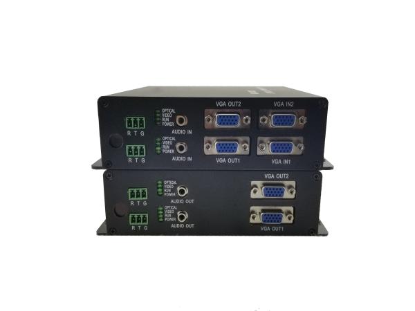 Manufacture 4 channel VGA 720/1080p video audio extender with data VGA fiber Optic Converter