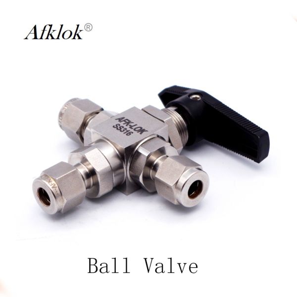 SS316 High Precision Pressure Gauge 3 Way Ball Valve 3/4' OD 3000PSI For Gas Water