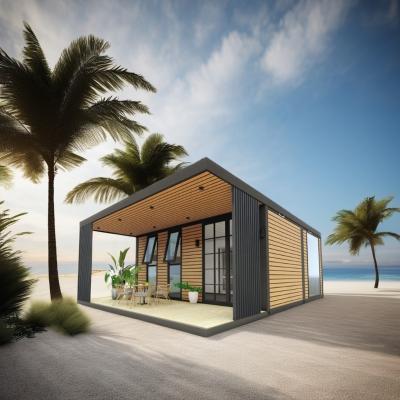 Container en bois extérieur maison de luxe jardin maison minuscule avec 2-3 chambres pour les familles et les hôtels fenêtres en alliage d'aluminium