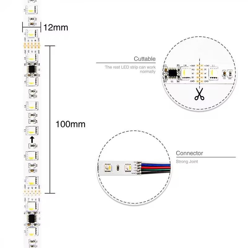 Цифровые адресуемые DMX RGB светодиодные светодиоды DC24V SMD5050 программируемые светодиодные светодиоды