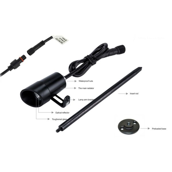 Лампа ландшафта светов 3В шипа сада СИД УДАРА