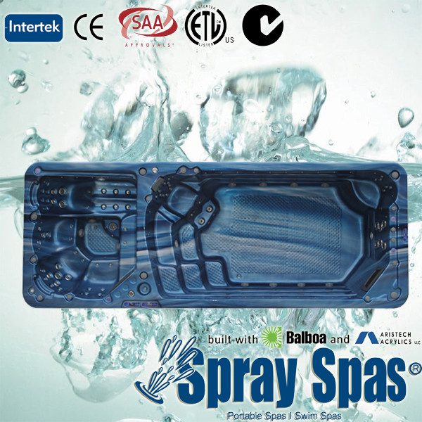 Portable Whirlpool Massage Outdoor Bathtubs, 5 x Seats + 1 x Full Body Lounge + Swim Area