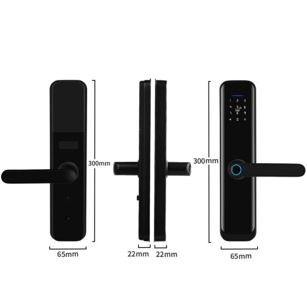 Smartphone Control Fingerprint Smart Door Locks DC6V Door Handle Lock