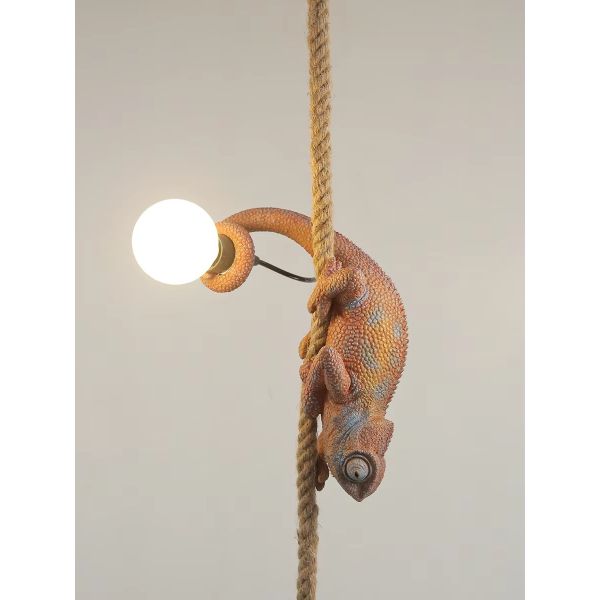 Retro pendant light Resin White color chameleon pendant Lamp Animal chandelier (WH-VP-299)