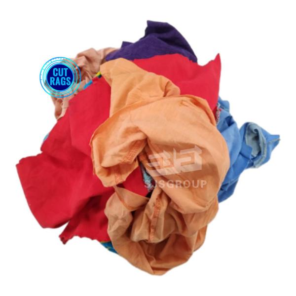 Free Sample 10Kg Dark Color Cleaning Industrial Wiping Rags Cut T Shirt Used Cotton Rags