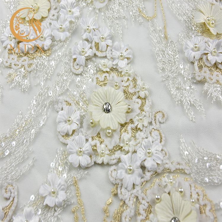 Материал шнурка Sparkly стразов Bridal/французская ткань платья свадьбы шнурка