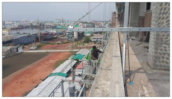 Aluminium ZLP630 6m counter weight suspended platform, building construction equipment