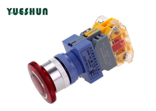 Illuminated Emergency Stop Button Normally Open Normally Closed 22mm Mounting Hole