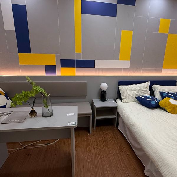 Muebles de dormitorio de hoteles de madera modernos personalizados Set de dormitorio de apartamento