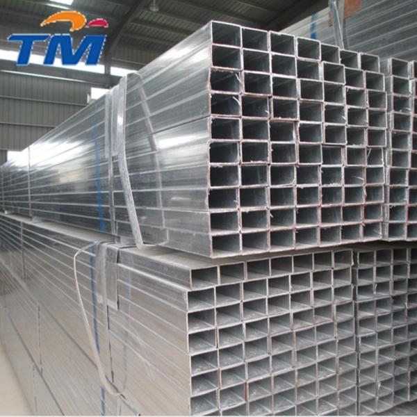 tubulação de aço galvanizada aço carbono GB do quadrado da cavidade de 0.6mm tubulação JIS G3466 do quadrado de 4 polegadas