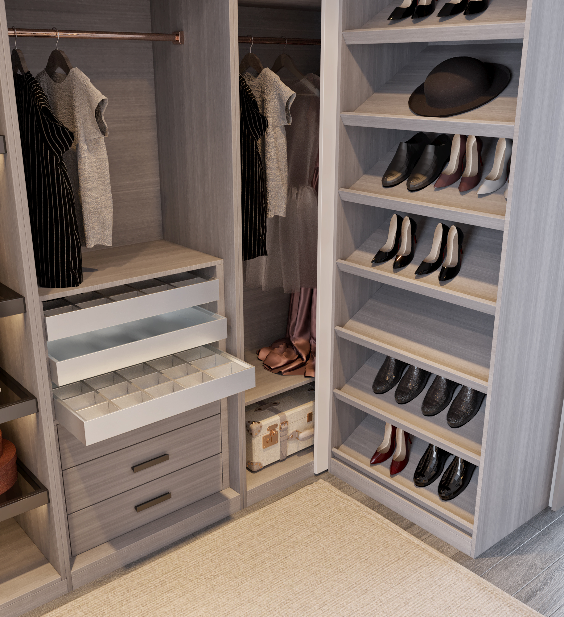 3 уровень шкафа организатор поднос аксессуары 360° вращающийся пользовательский