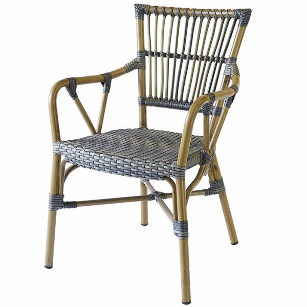 Anti Moth Aluminum Bistro Waterproof Wicker Rattan Dining Chairs