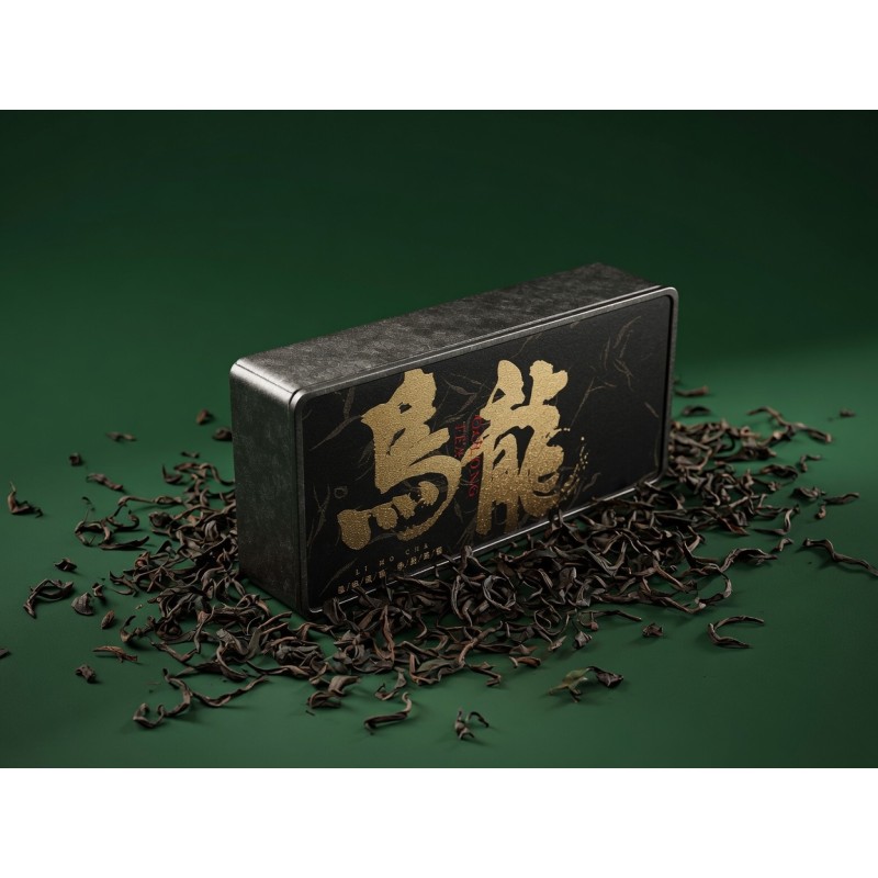 Dadi Weiye Customizable Elegant Metal Tea Tin Gold Foil Oolong Design Gift Packaging Cookie Candy Chocolate
