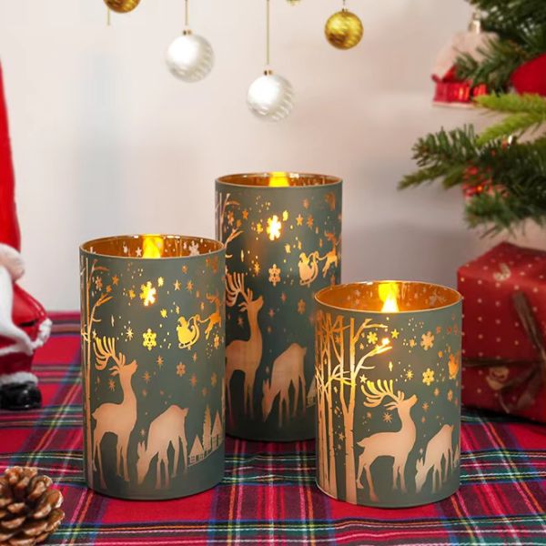 Customized Christmas Decoration Candle Remote Control Real Wax Christmas Tree Candles