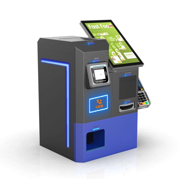 Self Service Checkout Kiosk AIO Payment Terminal with Receipt Printer for Restaurant Bakery