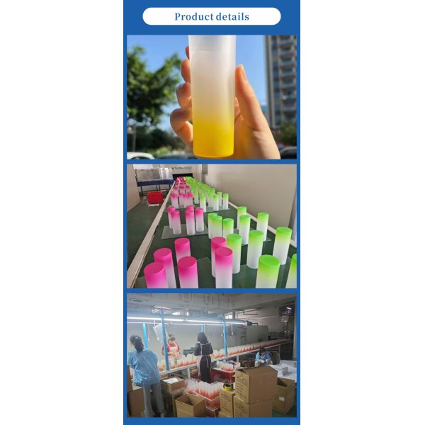 Direct Factory 3oz Frosted Glass Cup for Sublimation Gradient Color Mug for Promotional & Business Gifts