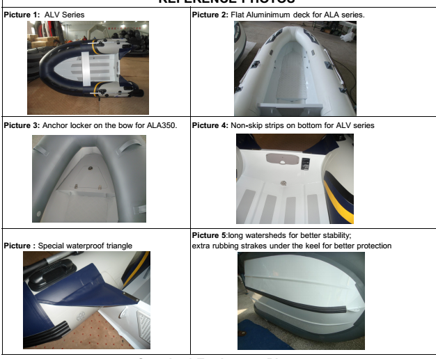 Double Layer Aluminum Rib Boat , Ala350 4 Person Inflatable Boat In Hypalon