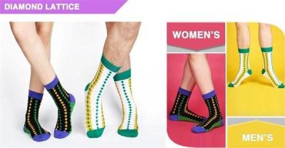 British wind fancy noble plaid patterned design leisure OEM cotton dress socks for men