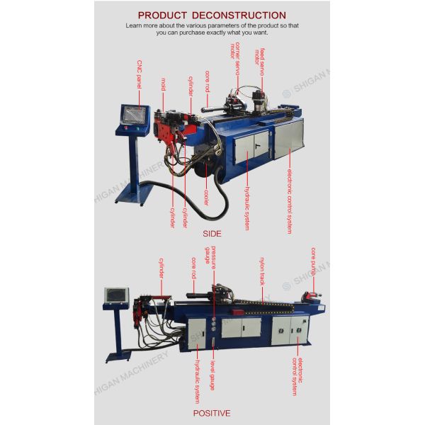 Factory Direct Sales 50CNC Hydraulic Automatic Pipe Bender One-time Forming