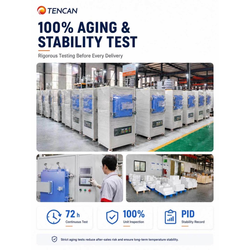 TENCAN 1200C 1400C 1600C Horizontal Vacuum Tube Furnace Split Laboratory Sintering CVD Quartz Alumina Tube Oven