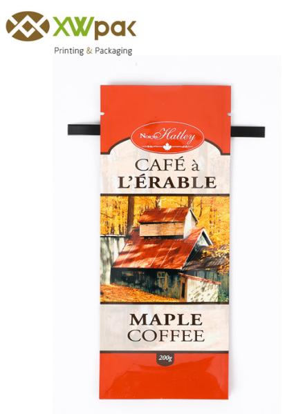 customized LOGO Black Box Bottom Packaging  For Coffee Beans With Tin Tie
