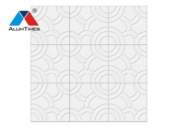 Rustproof Aluminium Perforated Ceiling , Square Metal Ceiling Tiles 600 X 600mm