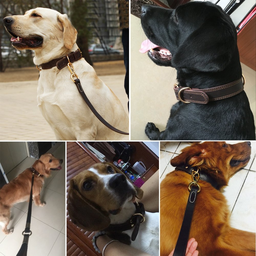 Мягкие Хандмаде поводки кожи собаки для тренировки спорт собак ежедневной идя