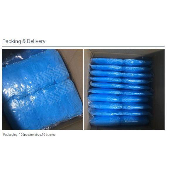 Голубой легковес больницы не смещает устранимые ботинки покрывает фильм 20GSM для внутри помещения