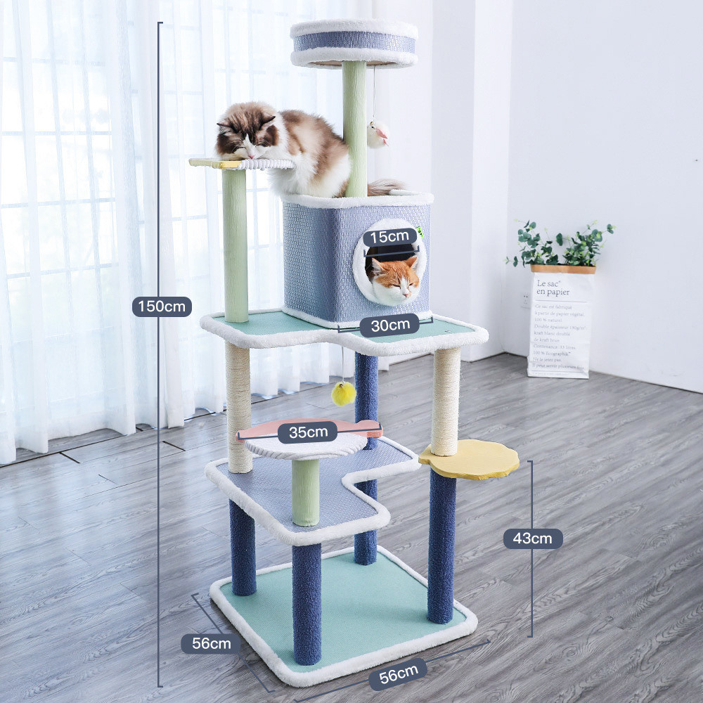 Not Electric Cat Tree 1/2/3/4 Layers Cat Climbing Scratcher with Shipping Cost Included