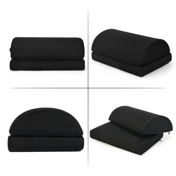 Home Under Desk Foot Rest Pillow Ergonomic Footrest with Massage and Mesh Outer Cover