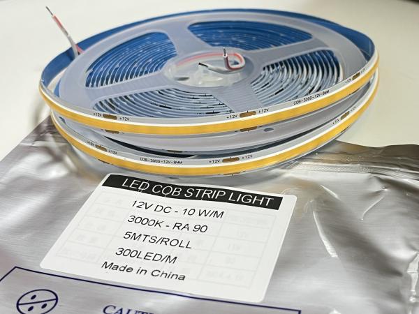 Customizable 7019 Flex Led Tape 90Ra 5m No Voltage Drop COB LED Strip In Europe