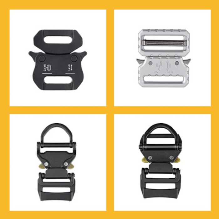 Чернота пряжки пояса металла двойной вставки тактическая Unisex покрыла 38MM